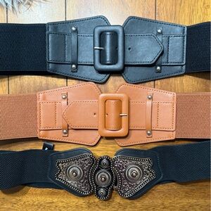 Set of Five Stylish Wide Belts